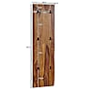 Wandgarderobe Sheesham Massivholz Metall 40x140cm Baumkante 2-reihig Hakenleiste