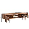 Lowboard Sheesham Massivholz 145x43x35cm TV-Kommode 2 Türen Modern