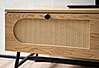 Lowboard TV-Kommode 100x45x40cm Eiche-Dekor Rattan Schubladen Wohnzimmer