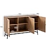 Sideboard 140x80x39cm Eiche-Dekor Rattan Modern 3 Türen Wohnzimmer