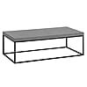 Couchtisch 120x60x38cm Beton-Optik Grau Metallbeine Modern Rechteckig