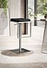Barhocker Schwarz Kunstleder Edelstahl Drehbar Höhenverstellbar Modern