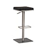 Barhocker Schwarz Kunstleder Edelstahl Drehbar Höhenverstellbar Modern Design