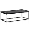 Couchtisch Mango Massivholz Metall Schwarz 120x60x40cm Rechteckig Modern