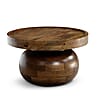 Couchtisch Mango Massivholz Walnussfarben Rund 50x50x30,5cm Modern Wohnzimmer Couchtisch Mango Massivholz Walnussfarben Rund 50x50x30,5cm Modern Wohnzimmer