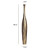 Vase BOTTLE L 100cm Aluminium Gold Blumenvase Modern Groß Handgefertigt Vase BOTTLE L 100cm Aluminium Gold Blumenvase Modern Groß Handgefertigt
