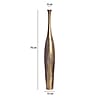 Vase BOTTLE S 75cm Aluminium Gold Blumenvase Modern Groß Handgefertigt Vase BOTTLE S 75cm Aluminium Gold Blumenvase Modern Groß Handgefertigt