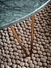 Couchtisch Marmor Grün 70x70x35 cm Metall Gold Dreibein Modern Rund