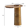 Beistelltisch Mango Massivholz Metall 50x30x52cm Oval Modern Sofatisch