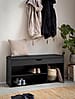 Schuhbank Garderobenbank 104x51x32cm Kunstleder Schwarz Holz Stauraum Flur Schuhbank Garderobenbank 104x51x32cm Kunstleder Schwarz Holz Stauraum Flur