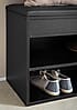 Schuhbank Garderobenbank 104x51x32cm Kunstleder Schwarz Holz Stauraum Flur Schuhbank Garderobenbank 104x51x32cm Kunstleder Schwarz Holz Stauraum Flur