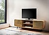 Lowboard Mango Massivholz 160x55x41cm TV-Kommode mit punzierten Türen Modern
