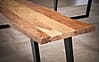 Esszimmerbank 180x40x45,5cm Akazie Massivholz Metall Baumkante U-Beine Modern Esszimmerbank 180x40x45,5cm Akazie Massivholz Metall Baumkante U-Beine Modern