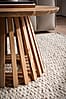 Couchtisch Akazie Massivholz Rund 60x60x40cm Hellbraun Gittergestell Modern