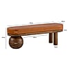 Sitzbank Ziegenleder Mango Massivholz 140x47x40cm Modern Braun Flur Polsterbank Sitzbank Ziegenleder Mango Massivholz 140x47x40cm Modern Braun Flur Polsterbank
