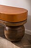 Sitzbank Ziegenleder Mango Massivholz 140x47x40cm Modern Braun Flur Polsterbank Sitzbank Ziegenleder Mango Massivholz 140x47x40cm Modern Braun Flur Polsterbank