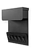 Wandgarderobe KEEPER Schwarz Garderobe 5 Haken und Klappe, von Spinder