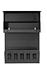 Wandgarderobe KEEPER Schwarz Garderobe 5 Haken und Klappe, von Spinder