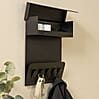 Wandgarderobe KEEPER Schwarz Garderobe 5 Haken und Klappe, von Spinder