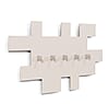 Spinder TETROMINO Garderobe Hakenleiste Silky Taupe, MDF, Stahl, Skandinavisch, 