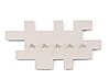 Spinder TETROMINO Garderobe Hakenleiste Silky Taupe, MDF, Stahl, Skandinavisch, 