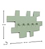 Spinder TETROMINO Garderobe Hakenleiste Silky Taupe, MDF, Stahl, Skandinavisch, 