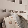 Spinder TETROMINO Garderobe Hakenleiste Silky Taupe, MDF, Stahl, Skandinavisch, 