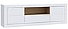 Lowboard TV-Board LEFKADAS Weiß seidenmatt 2 Türen 1 Schublade, Forte
