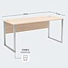 Schreibtisch SANTORIN 170 x 73 cm Riva Eiche mit Kabeldurchlässen