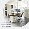 Komplettbüro SANTORIN III Riva Eiche & Glas Cashmere 10-teilig Komplettbüro SANTORIN III Riva Eiche & Glas Cashmere 10-teilig