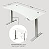 Höhenverstellbarer Schreibtisch SANTORIN Weiß - 160 x 77 cm