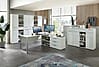 9-tlg. Komplettbüro SANTORIN II Weiß & Glas – inkl. Eckschreibtisch