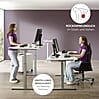 7-tlg. Büromöbel-Set SANTORIN VII Weiß & Glas – elektr. Schreibtisch