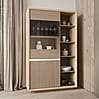 Highboard Vitrine FICAR 2-trg. Dekor: Riva Eiche / Imbiah Pine, Forte