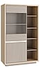 Highboard Vitrine FICAR 2-trg. Dekor: Riva Eiche / Imbiah Pine, Forte