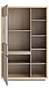 Highboard Vitrine FICAR 2-trg. Dekor: Riva Eiche / Imbiah Pine, Forte