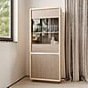 Vitrine FICAR Highboard schmal 2-trg. Dekor: Riva Eiche / Imbiah Pine