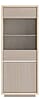 Vitrine FICAR Highboard schmal 2-trg. Dekor: Riva Eiche / Imbiah Pine
