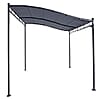 LEX Anbaupavillon 2,5x3 m Pergola wasserdicht & UV-Schutz grau