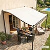 LEX Anbaupavillon 2,5x3 m Pergola wasserdicht & UV-Schutz creme