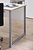 Schreibtisch MEMPHIS Weiß - Metallgestell silber matt 170 x 73 cm