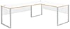 Winkel-Schreibtisch MEMPHIS Weiß - Metallgestell 229 x 170 cm