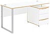 Schreibtisch MEMPHIS 150 x 73 cm mit Container Weiß
