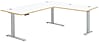 Höhenverstellbarer Eckschreibtisch MEMPHIS Weiß 185 x 177 cm