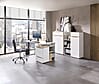 Büroschrank MEMPHIS 1-türig WH13 Weiß supermatt & Artisan Eiche