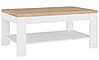 Couchtisch DURAOAK 100 x 60 cm Weiß glänzend / Wildeiche Dekor, Forte Couchtisch DURAOAK 100 x 60 cm Weiß glänzend / Wildeiche Dekor, Forte