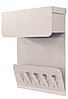 Wandgarderobe KEEPER Silky Taupe Garderobe 5 Haken und Klappe, Spinder