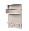Wandgarderobe KEEPER Silky Taupe Garderobe 5 Haken und Klappe, Spinder