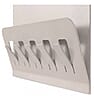 Wandgarderobe KEEPER Silky Taupe Garderobe 5 Haken und Klappe, Spinder