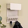 Wandgarderobe KEEPER Silky Taupe Garderobe 5 Haken und Klappe, Spinder